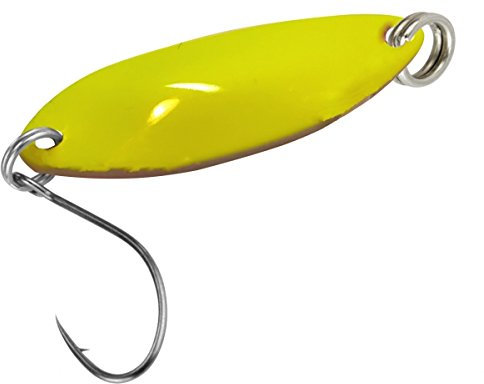 FTM Spoon Tango 1, 8g - Forellenblinker zum Spinnfischen, Forellenköder zum Spinnangeln, Blinker für Forellen, Löffelblinker, Farbe:gelb/rosa