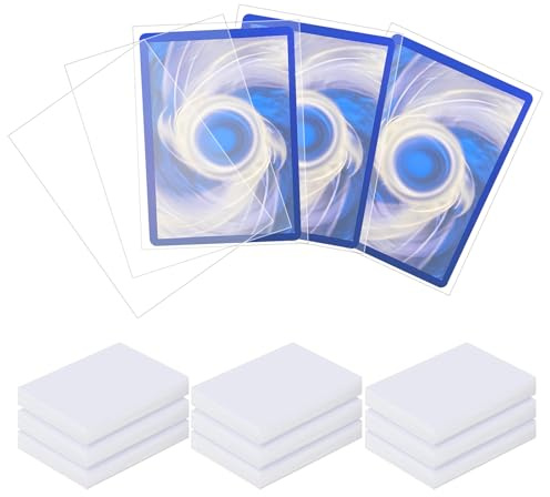 Homgaty 300 Pcs Standard Card Sleeves, Clear Penny Sleeves, Trading Card Sleeves for Pokemon, Magic, MTG, TCG, Gathering, Board Games, Yugioh, Dropmix, Dragon Shield Sleeves Holders (Transparent)