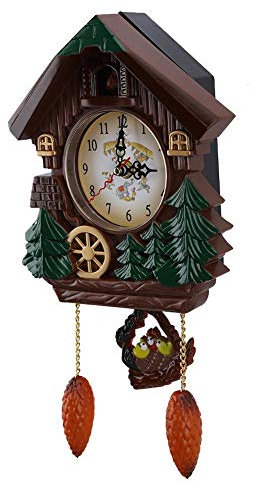 AUNMAS Orologio da parete a cucù Artigianato vintage Orologio da tavolo in legno alla moda per camera da letto Soggiorno Decorazione ufficio scuola