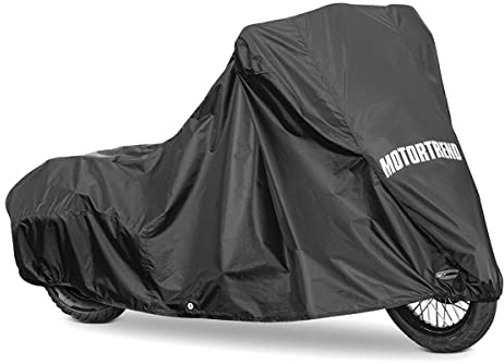 Motor Trend SportsFlex Universal Fit All-Weather Heavy Duty Motorcycle Cover, Waterproof All Seasons Indoor Outdoor Protection, Sport Bikes Cruisers Scooter Touring Off-Road 104(L) x 41(W) x 50(H)