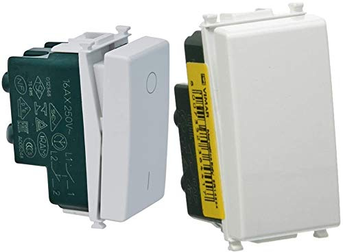 VIMAR Interruttore Illuminabile 2p 16ax Della Serie Plana Bianco & 0R14004 Plana Deviatore Elettrico illuminabile 1P 10AX Bianco