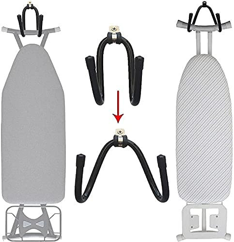 AUXPhome Ironing Board Hanger Wall Mount Ironing Board Holder Organizer Wall Rack Iron Board Caddy, Adjustable Rack Great for Laundry Rooms Storage Rack Hanging Shelf Hanger - Hold up to 50LB.