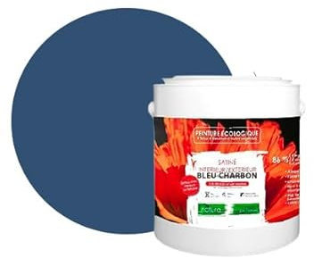 BOX DECO COULEURS Pintura natural ecológica interior exterior con aspecto satinado Natura - 2,5 L, azul Carbón