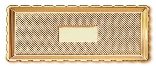 casaesport Bandejas de cartón dorado n.º 1 de papel dorado rectangular para alimentos, repostería, dulces, mignon, 12 x 17 cm (50)