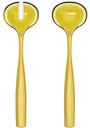 Guzzini - Salad Servers, Bio-Based Plastic, Amber, Turtleneck