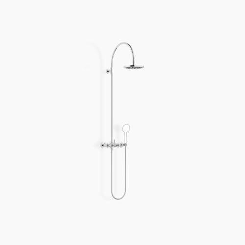 Dornbracht TARA Showerpipe mit Brausebatterie, ohne Handbrause, Ausladung Standbrause 420 mm, 26632892-00, Farbe: Chrom