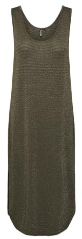 PIECES Robe midi Pcbillo Lurex Noos BC pour Femme, Feuille de Raisin/détail : Lurex doré, L