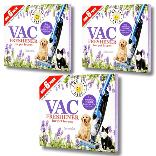 FIND A SPARE Vacuum Cleaner Freshener Hoover Disc for Pet Lovers | Pack of 3/18 Discs | Extra Strength Vac Fresheners Lavender (3 x 6 PACK)