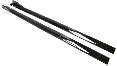 GLYGLY Auto Seitenschweller für Audi A5 4 Door B8 2007-2016, Rocker Splitter Side Winglet Wing Diffusor Karosserie-Kit Wings Diffusor Auto Spoiler,A-Black