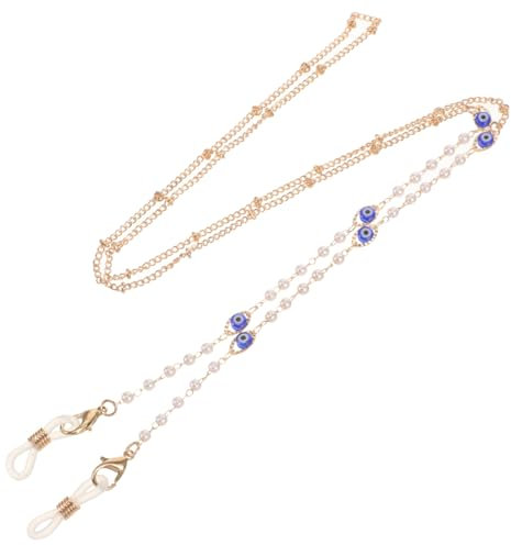 GAROZATION Stylische Brillenhalterkette Mit Perlen Für Damen Multifunktionale Brillenband Für Sonnenbrillen Und Lesebrillen Für Alltag Und Festivals Verhindert Verlust Und