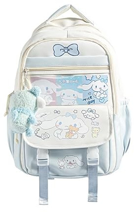 Cute Backpack Kawaii Shoulder Bag, Y2k Purse Cutecore Aesthetic Grunge Coquette Harajuku 2000s Bookbag Daily Hiking (Blue)
