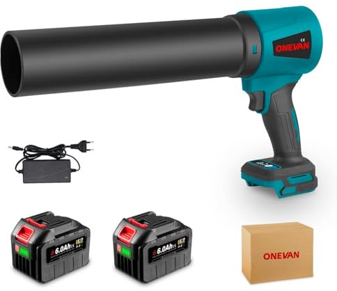 ONEVAN Souffleur Turbo sans Fil, 648km/h souffleur a Batterie sans balais avec 2 Batteries 6Ah, Force de soufflage 2kg, souffleur de Feuilles Puissant, souffleur Jardin per Feuilles, Neige, Gravier