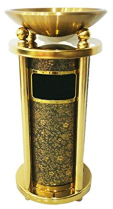 CAFIEDR Papelera con Barril Interior, cenicero de pie, Cubo para Basura, Hotel, baño, Exterior, Oficina, Papelera de Reciclaje(D)