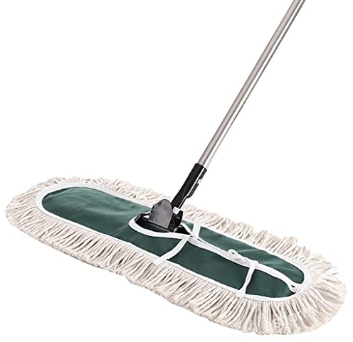 Trazo de hilo de algodón grande con mango ajustable Piso de madera dura Oficina limpia Hogar industrial Mop Limpiador de polvo seco Piso de polvo MOP(7 3/8)