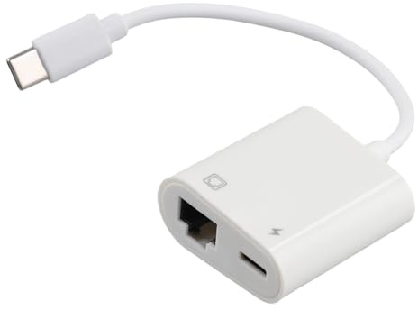 Lonrtesw Adaptador Ethernet OTG Tipo C USB C una RJ45 Ethernet LAN Convertidor de Red con Cable 100Mbs para Tableta de TeléFono MóVil Tipo C