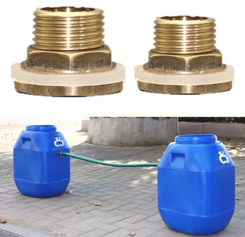 2 conectores fiables de latón para tanque de agua, perfectos para varias aplicaciones (3/4 pulgadas)