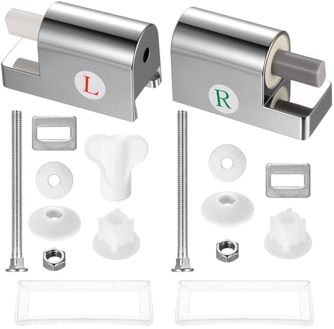 2 Set Universal Wc Sitz Halterung, Softclose Wc Sitz Befestigung Scharniere Ersatzteile, Soft Close Toilettensitz Befestigungsset Metallscharniere für Feste Toilettensitzteile Zu Installieren