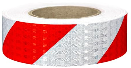 Qsvbeeqj Cinta adhesiva reflectante de alto brillo, 5 cm de ancho, 50 m de longitud, para camiones, remolques, visibilidad mejorada del vehículo, cinta reflectante de larga duración