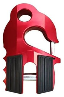 Cuerda Remolque Coche Eslinga Emergencia Gancho de recuperación de grillete de cabrestante Plano Conjunto de Montaje de 30LB Remolque ATV UTV con Pasador de Hierro y Protector de Goma Ajuste(Red)