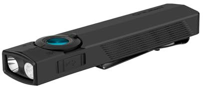 OLIGHT ArkPro 1,500 Lumens Flat Torch with Pure Flood, Spotlight, UV and Green Light, Rechargeable with Dual Charging Options for Outdoors, Detection, Pointing (Matte Black, CW)