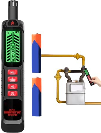Détecteur de Fuites de Gaz,Avertisseur de Gaz Portable - Analyseur Portable Précis pour Sécurité Maison Cuisine Intérieur Restaurant Hôtel Voiture