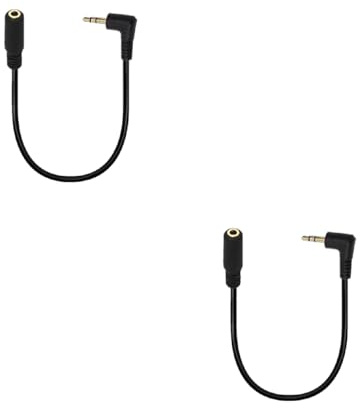 Qsvbeeqj Adaptador de ángulo de 3,5 mm macho a hembra de alta fidelidad, 90 grados, 3,5 mm, cable estéreo TRS a TRRS para convertidores TRRS de espacio pequeño
