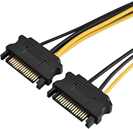 GLOGLOW Cable de Alimentación a PCI-E de 8 Pines de, para Aumentar la Potencia de la Tarjeta Gráfica, Adecuado para Actualización de PC (#2)