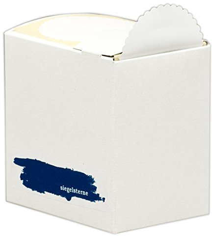 Siegelsterne selbstklebend Ø 60 mm weiß Pack á 500 Stück Siegelmarken Sterne aus Papier