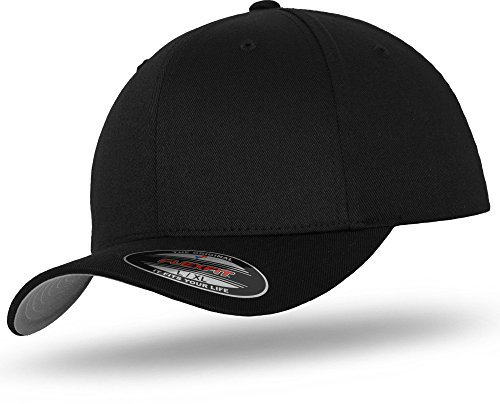 Flexfit-BB-Blk-S/M, Schwarz, Herren