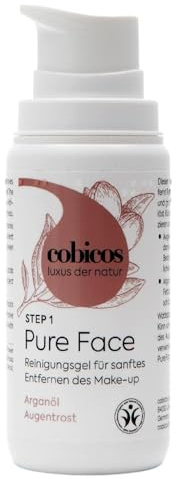 Cobicos Make Up Entferner Face Wash 100 ml – Gesichtsreinigung mit Arganöl Eye Make Up Remover Reinigungsgel Naturkosmetik