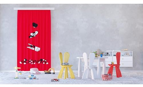 AG Design Disney-Cortinas para habitación Infantil, diseño de Mickey Mouse, Multicolor, H245 x B140 cm (1er Pack)