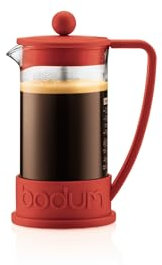 Bodum 34oz Brazil French Press Coffee Maker, High-Heat Borosilicate Glass, Red - Made in Portugal