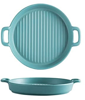 cooking teglia forno Cassetto da forno in ceramica rotonda Binaurale Bistecca di cibo occidentale Bistecca di cibo Pizza Ali di pollo Pizza Piatto a microonde Microonde Forno a microonde Piatto da pra