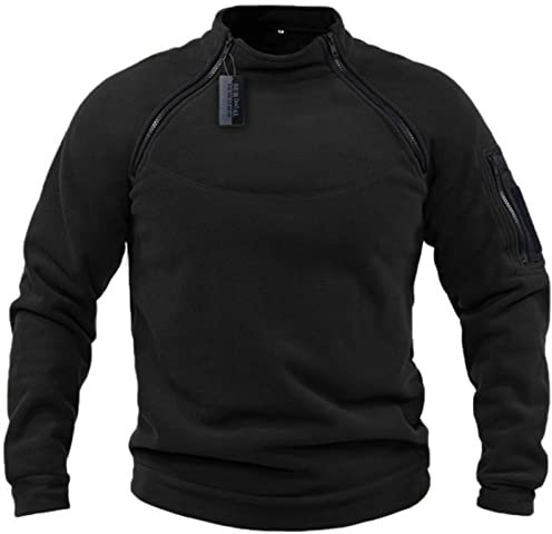 VIVICOLOR Military Combat Fleece Pullover Jacke Herren Tactical Army Top Trainingsanzug Vintage Outdoor Fleece Sweatshirt