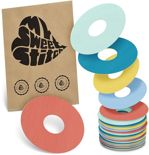 MySweetStitch 25 Ringpatches für FreeStyle Libre 3/3 Plus rund Pastel | Stabilisiert ablösende Ränder, Mitte bleibt frei, wasserfest und flexibel, bis zu 15 Tage Halt
