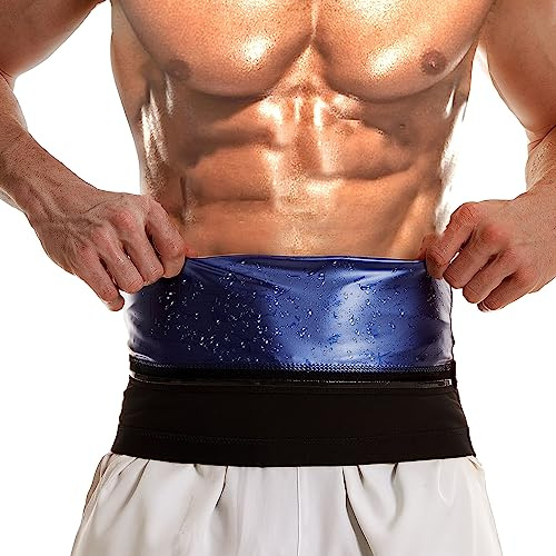 Sauna Waist Trainer for Men Lower Belly Fat Workout Trimmer Slimming Belt