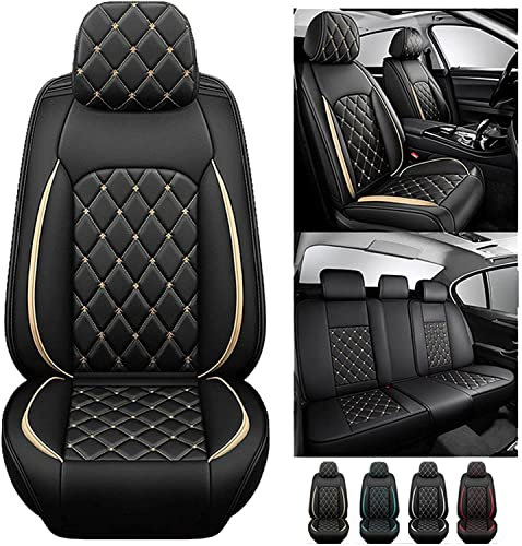 Sitzbezüge Auto Leder Autositzbezüge Universal Set für Seat Ibiza Ibiza FR Ibiza S Ibiza 6J S Ibiza 6J Ibiza 6L Ibiza 6J Tuning , Kissen 5-Sitz Vorne Hinten Sitz Protektoren Rutschfest Wasserdicht Lan