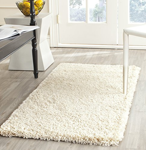 SAFAVIEH California Shag Collection Accent Rug - 2' x 3', Ivory, White, Non-Shedding & Easy to Clean, Ultra Plush Thick Pile, Ideal for Living Room, Bedroom, Dining Space (SG151-1212)