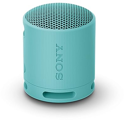 Sony SRS-XB100 - Wireless Bluetooth, Portable, Lightweight, Compact, Outdoor, Travel Speaker, Durable IP67 Waterproof & Dustproof,16 HR Battery, Strap, Hands-Free Calling, New Model, Blue (Renewed)