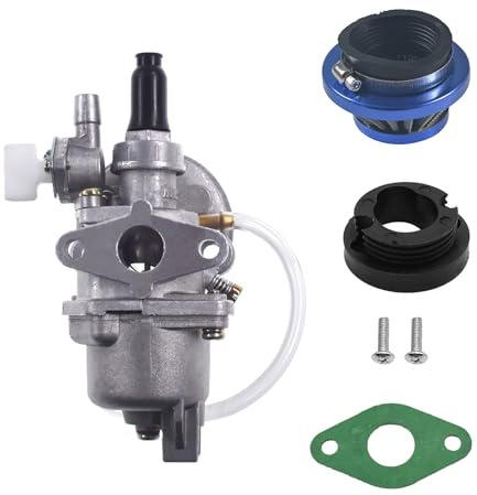 Filtro de aire con carburador para mini ATV/cuatriciclo/mini moto de bolsillo (azul) de 47 cc y 49 cc de 2 tiempos
