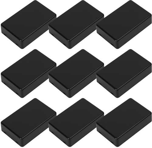 9 Pezzi Scatola di Giunzione Impermeabile, Scatola di Derivazione Esterna, Custodia Scatola Derivazione Esterna, Scatola Stagna Elettrica da Esterno, Nero/70x45x18mm