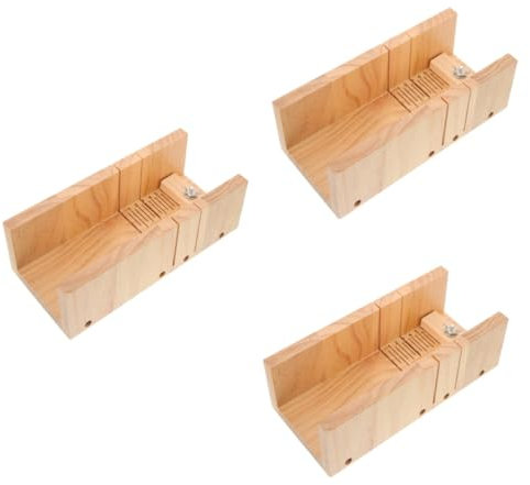 DIYEAH 3stücke Holz Seifen Schneideform Mit Doppelten Schlitzen Praktisches Werkzeug Zum Seifen Schneiden Für Seifenherstellung Präzise Und Effizient Für Anfänger Und Profis