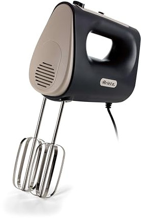 Ariete 1545 Sbattitore Breakfast, 450W, 5 velocità, Funzione turbo, 2 fruste, Dark & Sahara Grey