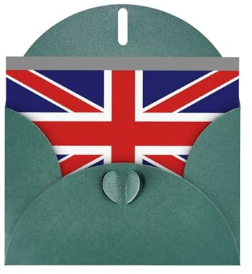 LXqlSS Gemischte Briefumschläge mit englischer Flagge, Perlpapier, perfekte Grußkarten
