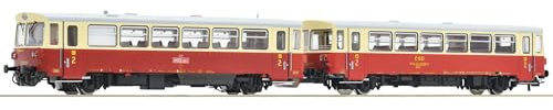 Roco 7700010 H0 Triebwagen M 152 0262 mit Beiwagen, CSD, Ep.IV - Holz, Metall, Kunststoff - Sculptur - Rot - Außenbereich (Garten) - Retro