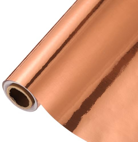 sourcing map Brushed Rose Gold Contact Paper 15.7 x 197 Self-Adhesive Brushed Metal Style Wallpaper Waterproof Peel and Stick Countertops for DIY Kitchen Countertop Cabinet Bathroom