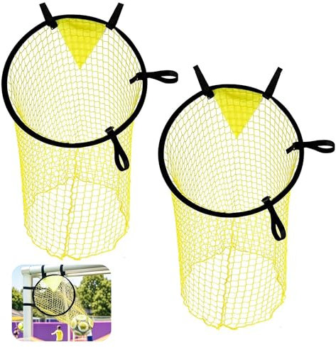 Dogmoon 2 Pack Football Goal Target Bag, 45 CM Soccer Top Bins Target Net, Yellow