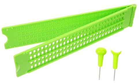 TOBBOMEY 1set Tavoletta Braille Per Scrittura Con Punteruolo e Utensili Per Non Vedenti Pennini Strumento Apprendimento Per Ciechi