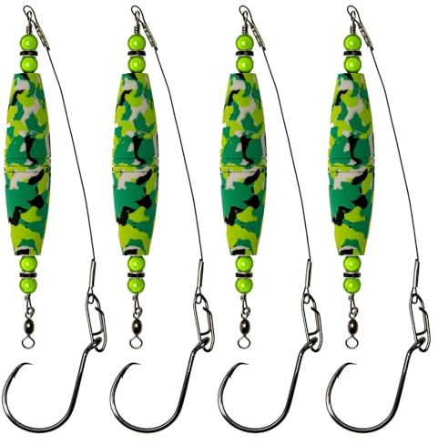 Pyuyan 4 Stück Wels Angel Vorfach Set, 7.6 cm Wels-Rasselpose Köder | Wels-Posen, Catfish Rattle Rig Wels Posen Hecht, Schwimmern zum Welsangeln