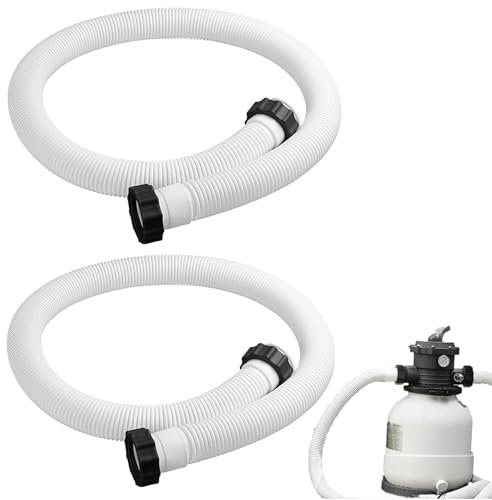 2pcs Tubo Piscina 38mm Tubo Flessibile Per Piscine 150cm, Di Ricambio Per Pompa A Sabbia Per Piscina, Flessibile Di Ricambio Piscine E Pompe Fuori Terra